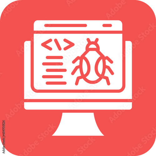 Vector Design Website Bug Icon Style