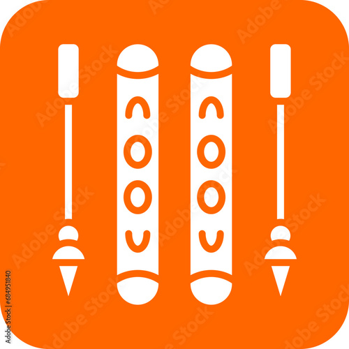 Vector Design Skis Icon Style