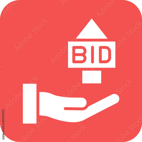 Vector Design Maximum Bid Icon Style