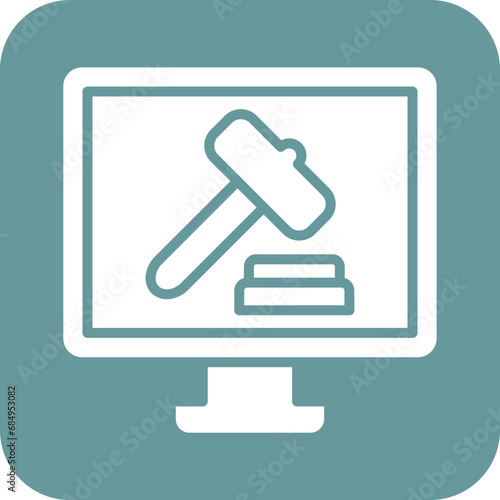 Vector Design Online Bidding Icon Style