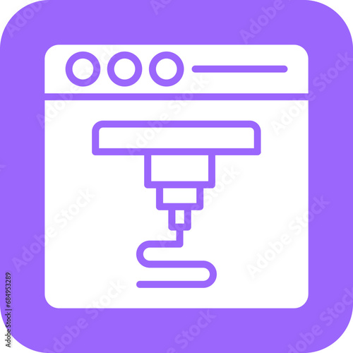 Vector Design Bioprinting Icon Style