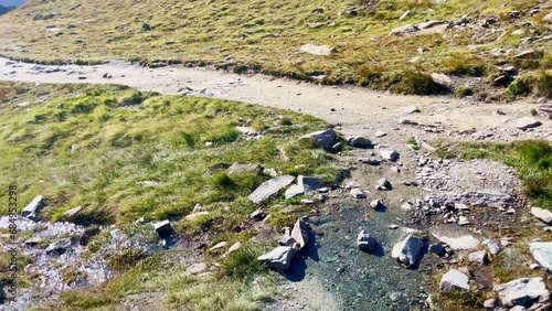 Mountain Freedom: Matterhorn Mountain Landscape Near Rotenboden and Gornergart, Switzerland, Europe | Looking Towards A Small Water Stream photo