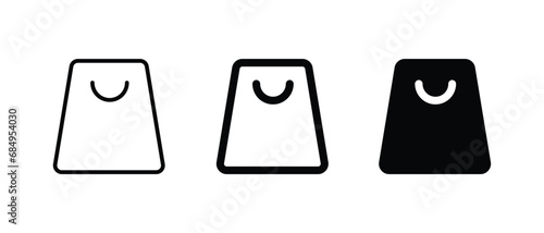 Shopping bag icon vector  outline icon for web and mobile apps