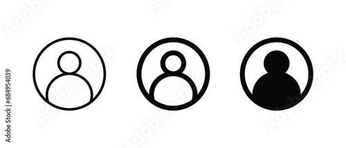 User icon vector, outline icon for web and mobile apps