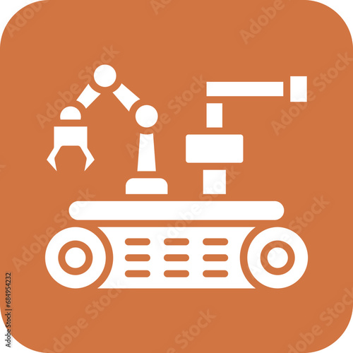 Vector Design Military Robot Icon Style