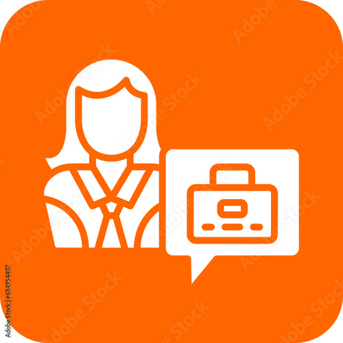 Vector Design Job Seeker Female Icon Style