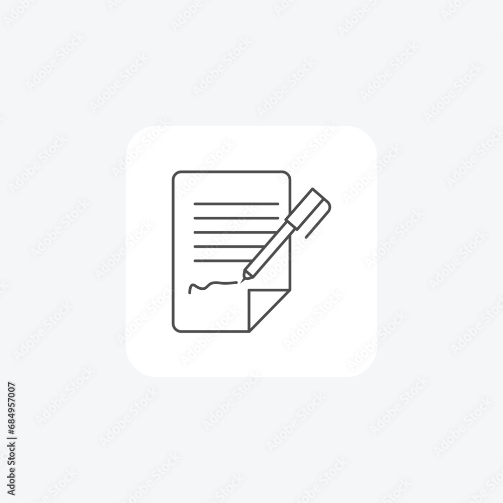 Contracts Binding Commitments thin line icon, grey outline icon, pixel perfect icon Contracts Binding Commitments thin line icon, grey outline icon, pixel perfect icon