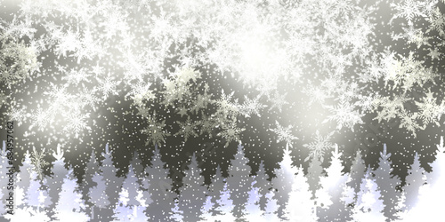 クリスマス　雪　冬　風景　背景	