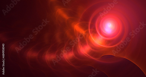 3D manual rendering abstract fractal electromagnetic background 