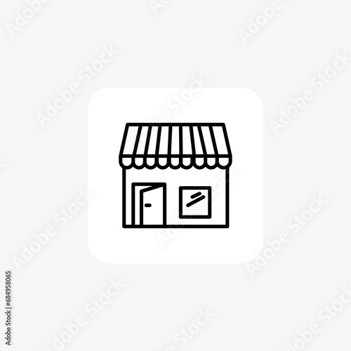 Ecommerce, shop, online, store, website, shopping line icon, outline icon, pixel perfect icon