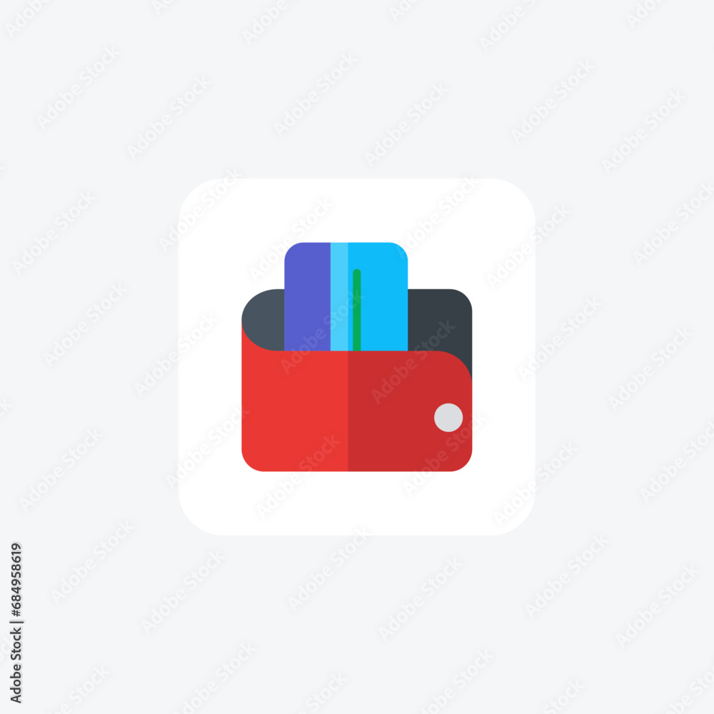 Credit Card Wallet,Digital Payment,flat color icon, pixel perfect icon Credit Card Wallet,Digital Payment,flat color icon, pixel perfect icon