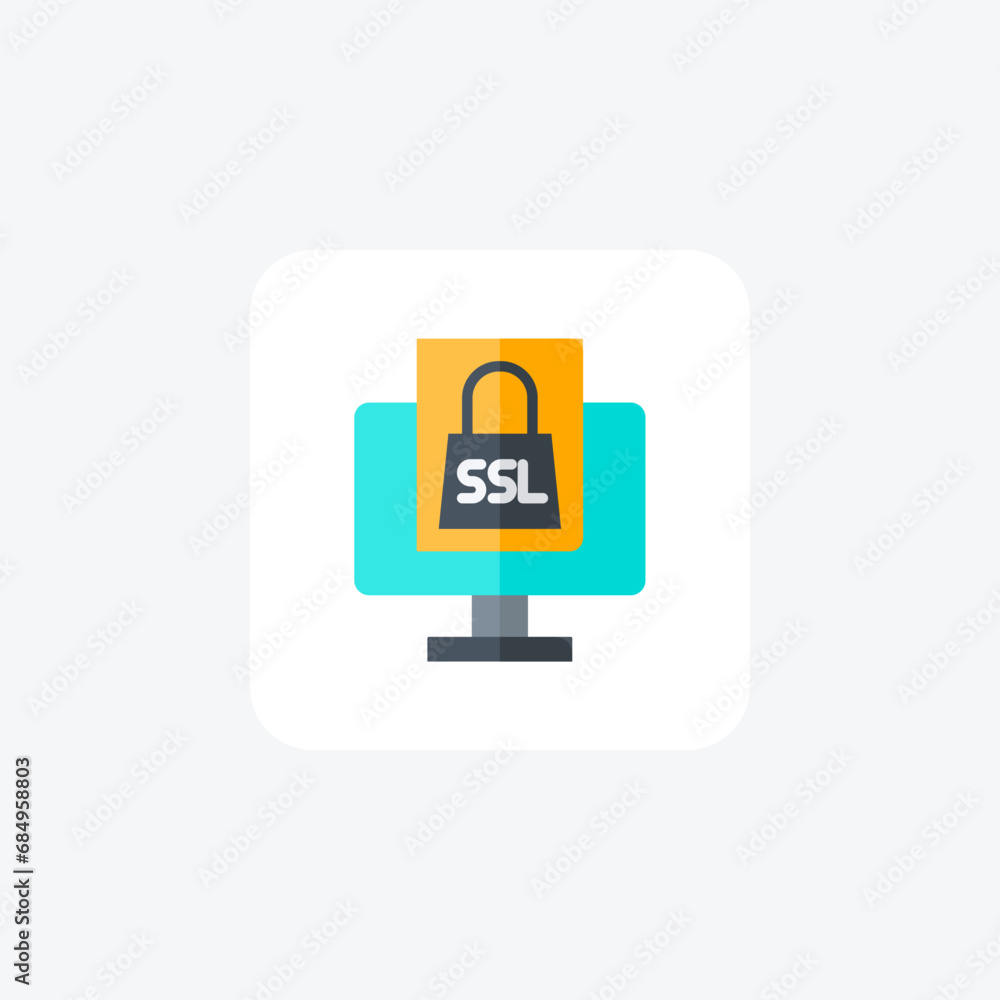 SSL certificate, security, encryption, website flat color icon, pixel perfect icon SSL certificate, security, encryption, website flat color icon, pixel perfect icon