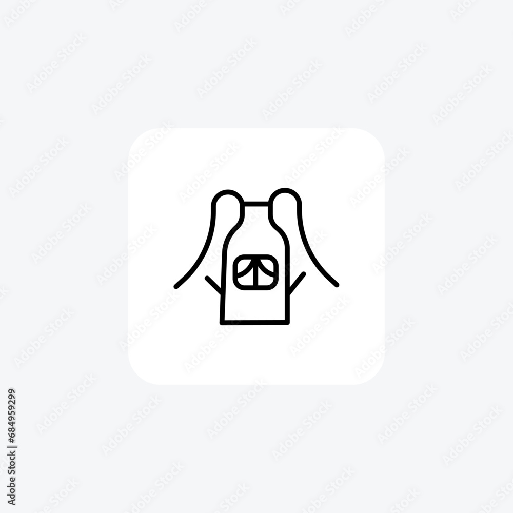Apron Icon, Chef Attire Symbol, isolated on white background vector illustration Pixel perfect Apron Icon, Chef Attire Symbol, isolated on white background vector illustration Pixel perfect