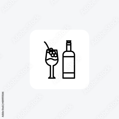 Crafted Cocktails, MixologyMasters, SignatureDrinks, isolated on white background vector illustration Pixel perfect photo