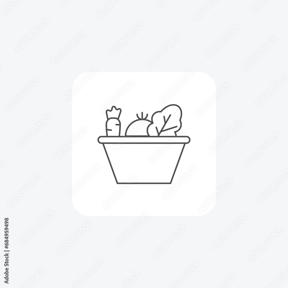 SaladBowlIcon, FreshHarvestEmblem, WholesomeGreensBadge thin line icon, grey outline icon, pixel perfect icon SaladBowlIcon, FreshHarvestEmblem, WholesomeGreensBadge thin line icon, grey outline icon, pixel perfect icon