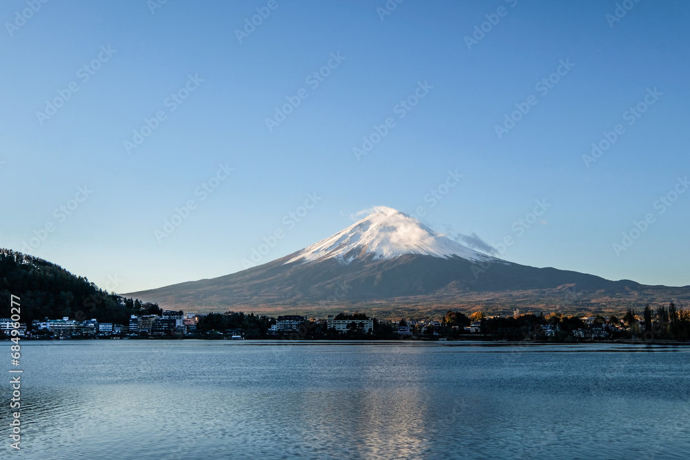 富士山　河口湖　早朝