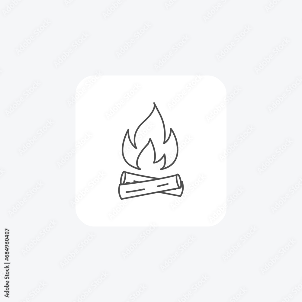 BonfireIcon, CampfireSymbols, OutdoorGatheringsEmblems, CozyFlamesIcons, NighttimeWarmthSymbols, thin line icon, grey outline icon, pixel perfect icon BonfireIcon, CampfireSymbols, OutdoorGatheringsEmblems, CozyFlamesIcons, NighttimeWarmthSymbols, thin line icon, grey outline icon, pixel perfect icon