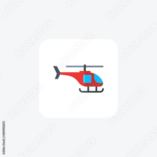 HelicopterIcon, AirTransportSymbols, flat color icon, pixel perfect icon photo
