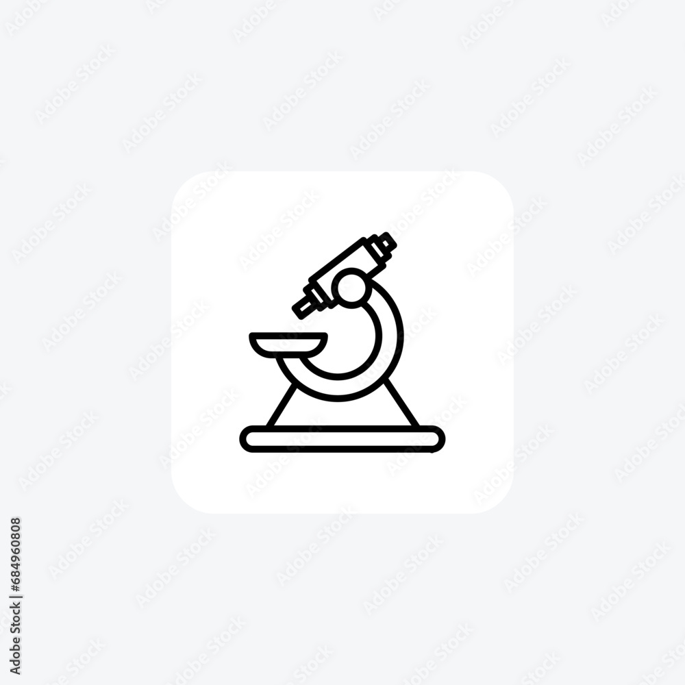 Microscope ,Microbiology, Laboratory Equipment, line icon, outline icon, pixel perfect icon Microscope ,Microbiology, Laboratory Equipment, line icon, outline icon, pixel perfect icon