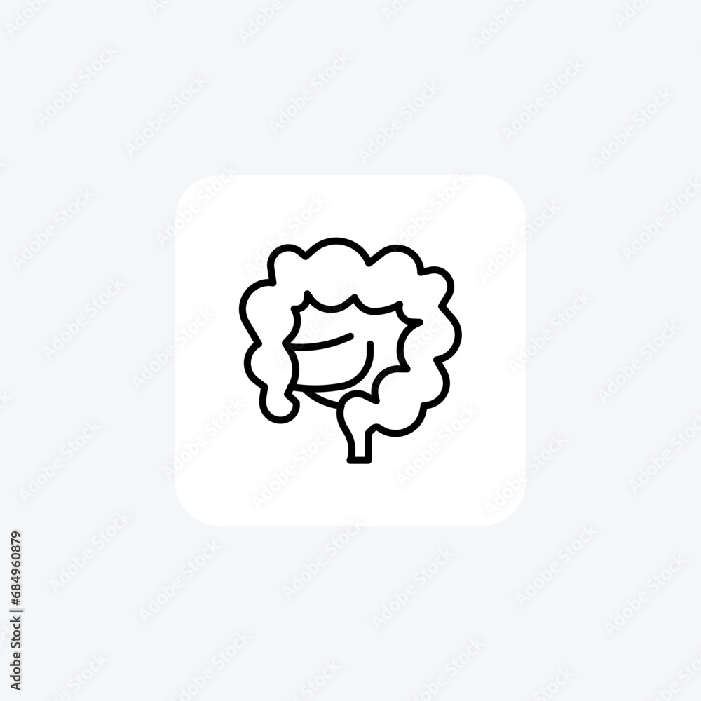 Large Intestine , Digestive Tract, Medical Icon line icon, outline icon, pixel perfect icon Large Intestine , Digestive Tract, Medical Icon line icon, outline icon, pixel perfect icon