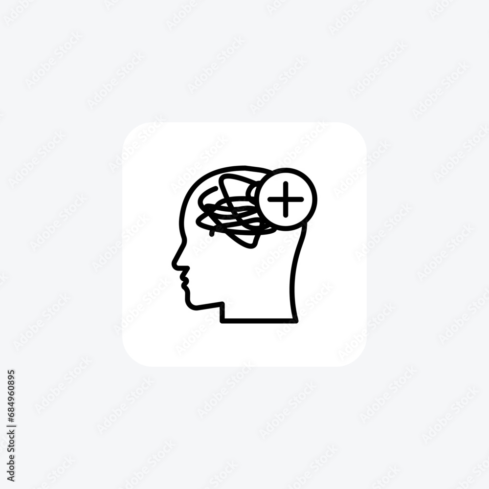 Mental Health Support line icon, outline icon, pixel perfect icon Mental Health Support line icon, outline icon, pixel perfect icon