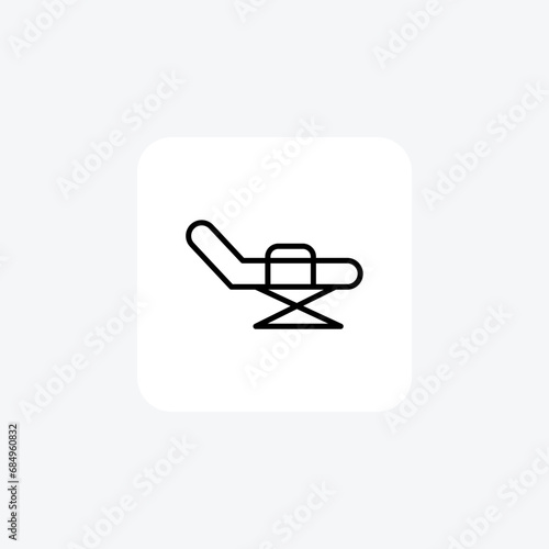 Hospital Bed Icon, Medical Furniture, Healthcare, Patient Care isolated on white background vector illustration Pixel perfect