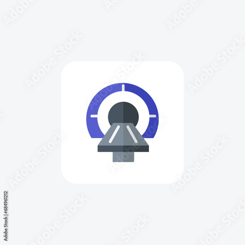 X-ray Technology, Radiography,flat color icon, pixel perfect icon