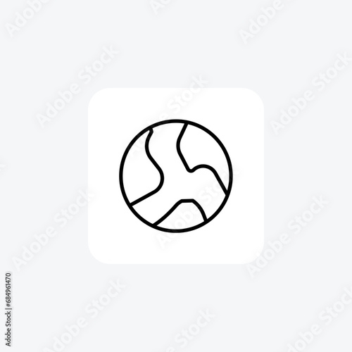 Earth, Planet Earth, Terrestrial sphere, line icon, outline icon, pixel perfect icon