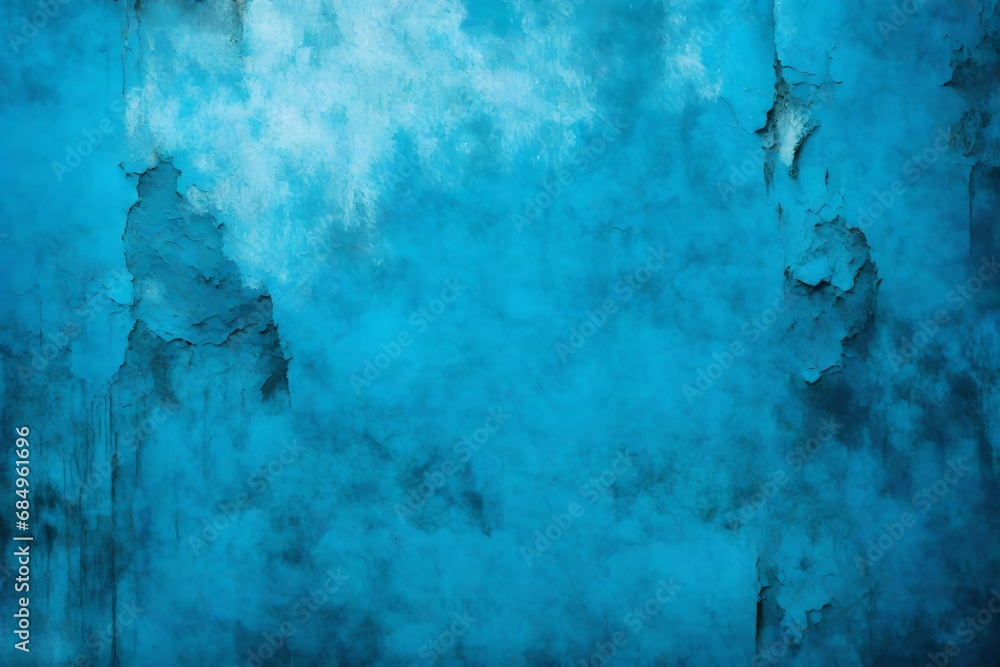 beautiful abstract grungy blue stucco wall background in cold mood. 