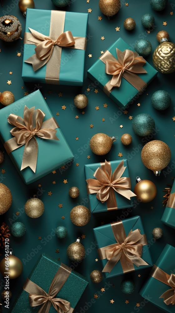 Background image of a Christmas present. Generative Ai. Background image of a Christmas present. Generative Ai.