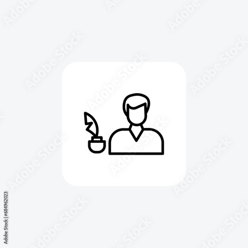 Songwriter, Lyricist, Composer, Musical wordsmith,icon isolated on white background vector illustration Pixel perfect