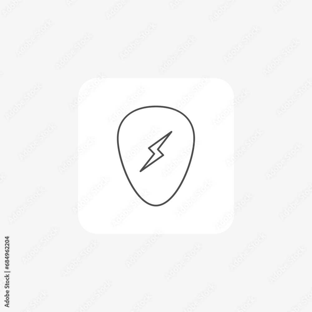 Guitar pick, Plectrum, String accessory, Musical tool, thin line icon, grey outline icon, pixel perfect icon Guitar pick, Plectrum, String accessory, Musical tool, thin line icon, grey outline icon, pixel perfect icon