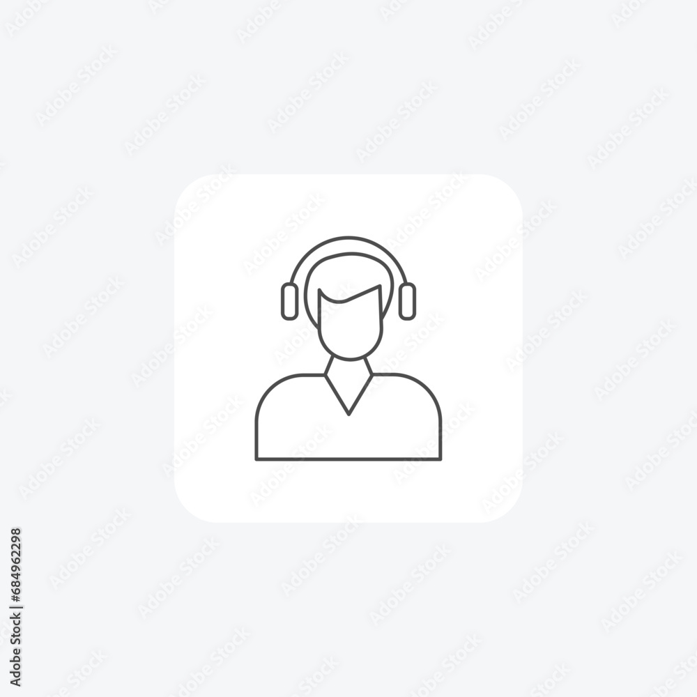 Music producer, Audio engineer, Studio maestro,icon thin line icon, grey outline icon, pixel perfect icon Music producer, Audio engineer, Studio maestro,icon thin line icon, grey outline icon, pixel perfect icon