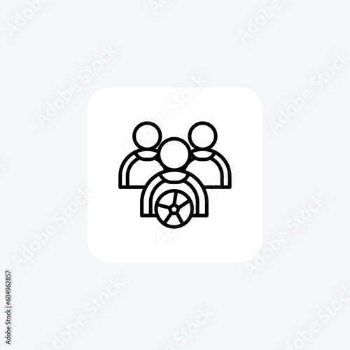Support team, CompetitiveSport, TeamGame, AthleticChallenge, Line Icon, Outline icon, vector icon, pixel perfect icon photo