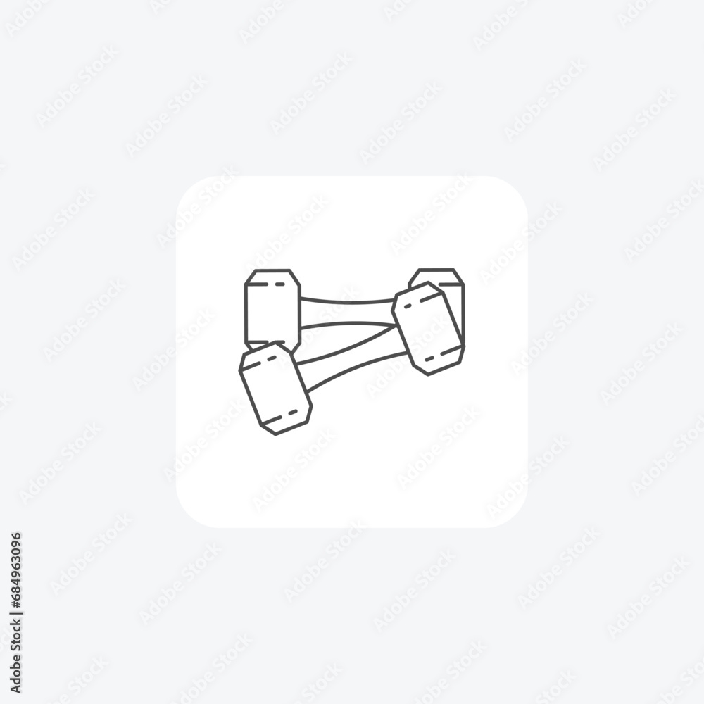 Dumbbell icon, Fitness symbol, Weightlifting icon, thin line icon, grey outline icon, pixel perfect icon Dumbbell icon, Fitness symbol, Weightlifting icon, thin line icon, grey outline icon, pixel perfect icon