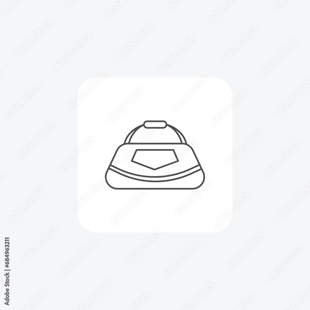 Fototapeta premium SportGearCarrier, FitnessCompanion, thin line icon, grey outline icon, pixel perfect icon