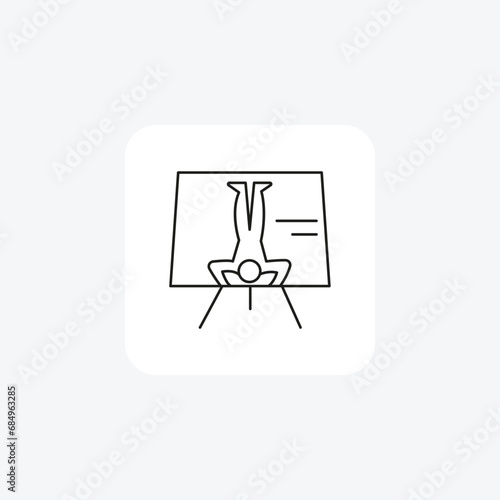 Fitness, class, workout, exercise, training thin line icon, grey outline icon, pixel perfect icon