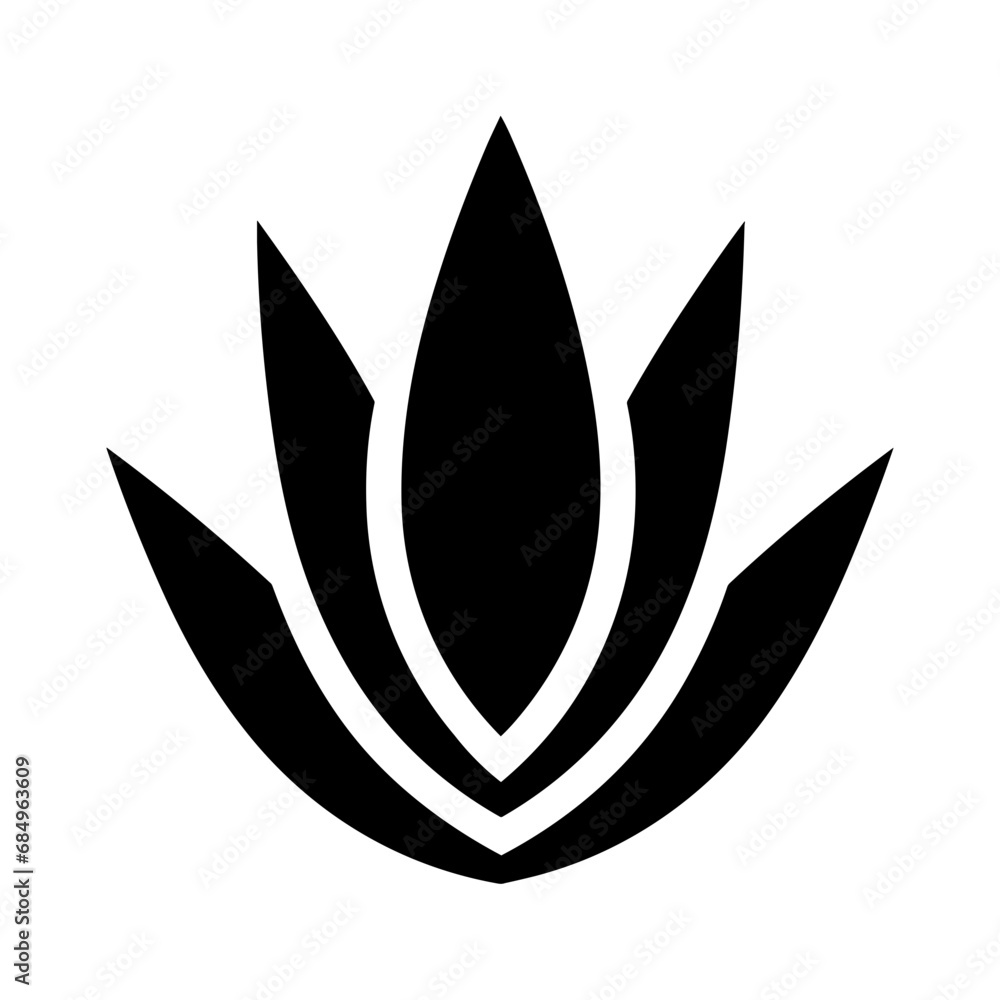 Simple Vector Illustration of Agave. SVG Simple Vector Illustration of Agave. SVG
