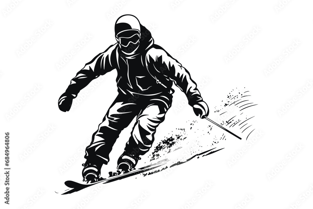 Winter ice snow sports silhouette vector Winter ice snow sports silhouette vector