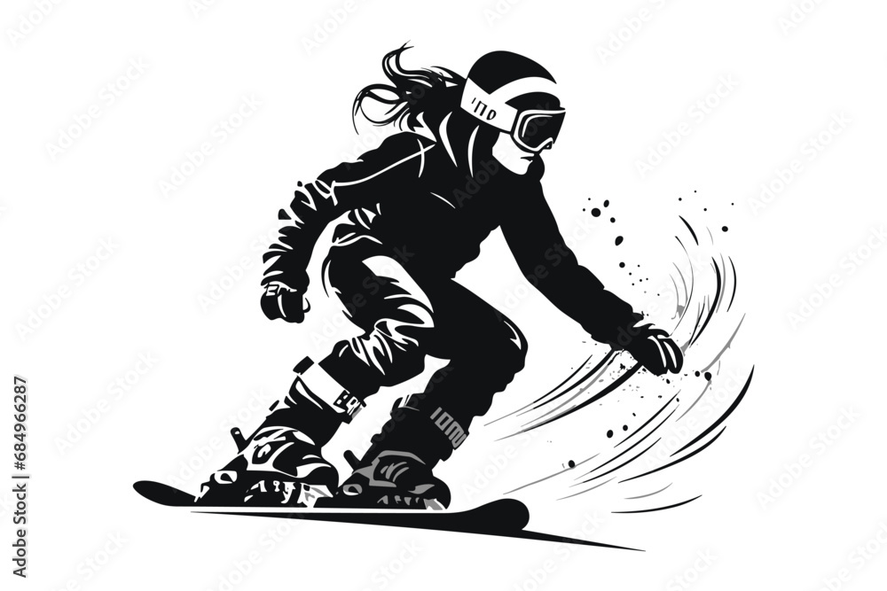 Winter ice snow sports silhouette vector Winter ice snow sports silhouette vector
