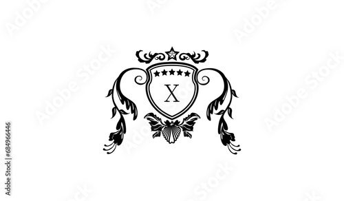tribal wolf tribal tattoo logo X