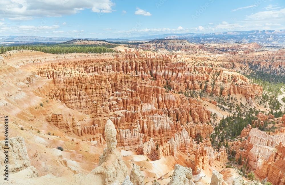 The stunning Bryce Canyon National Park, known for its many orange-colored hoodoos