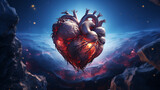 person with heart HD 8K wallpaper Stock Photographic Image 