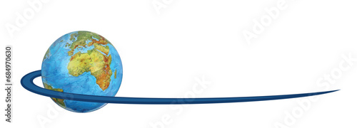 The blue earth globe symbol.
