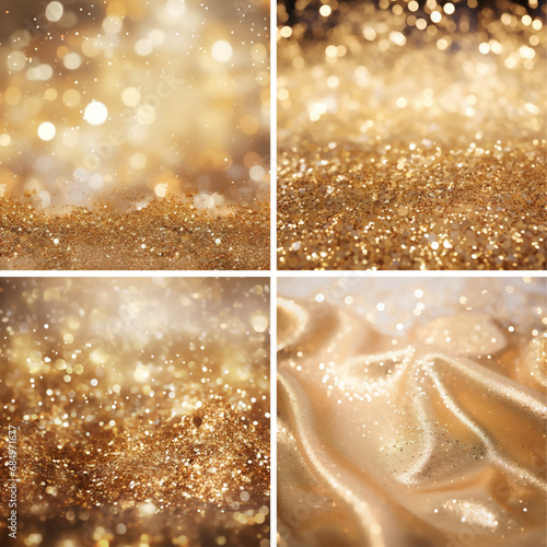 abstract bokeh sparkle shiny background light texture gold bright design glamour pattern 