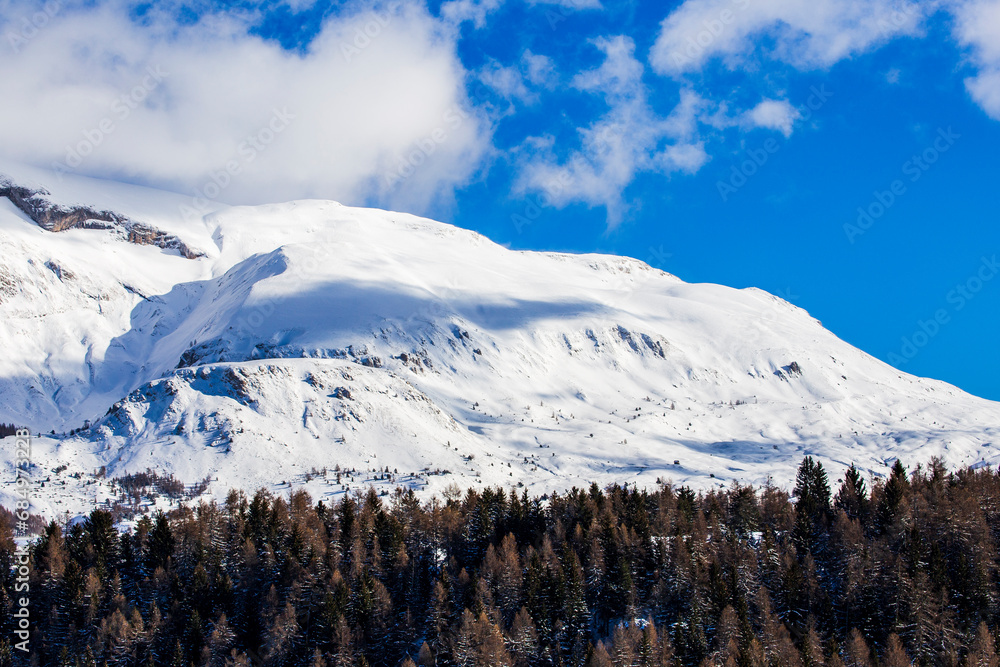 Winter landscape of the Alps. France, Devoluy.