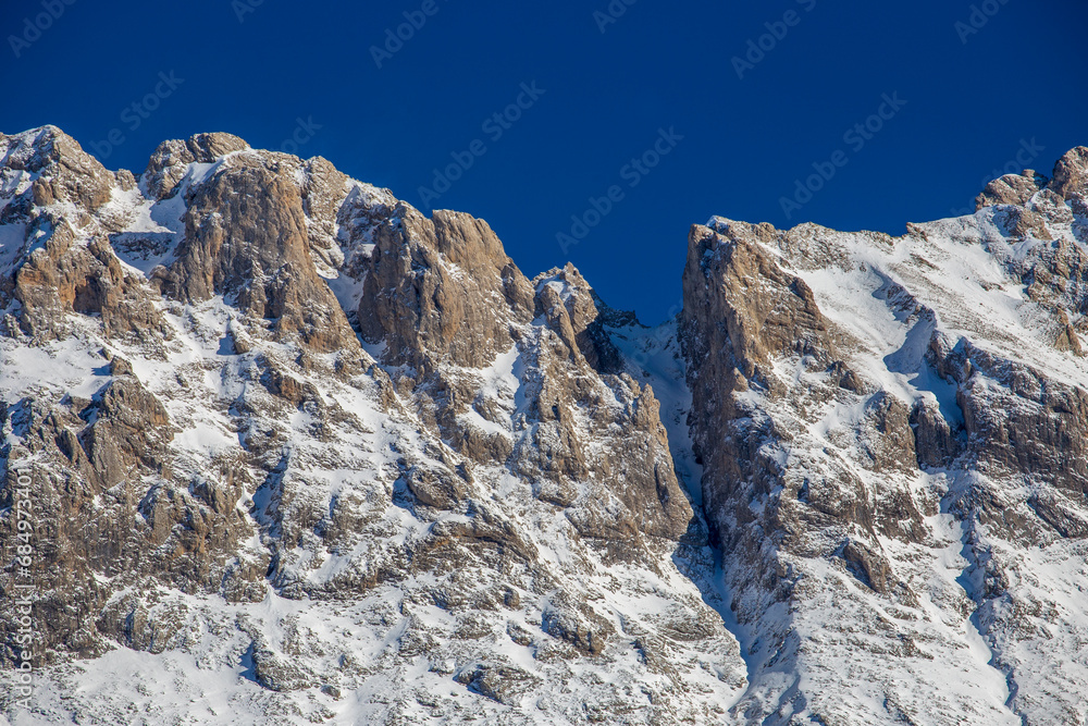 Winter landscape of the Alps. France, Devoluy.