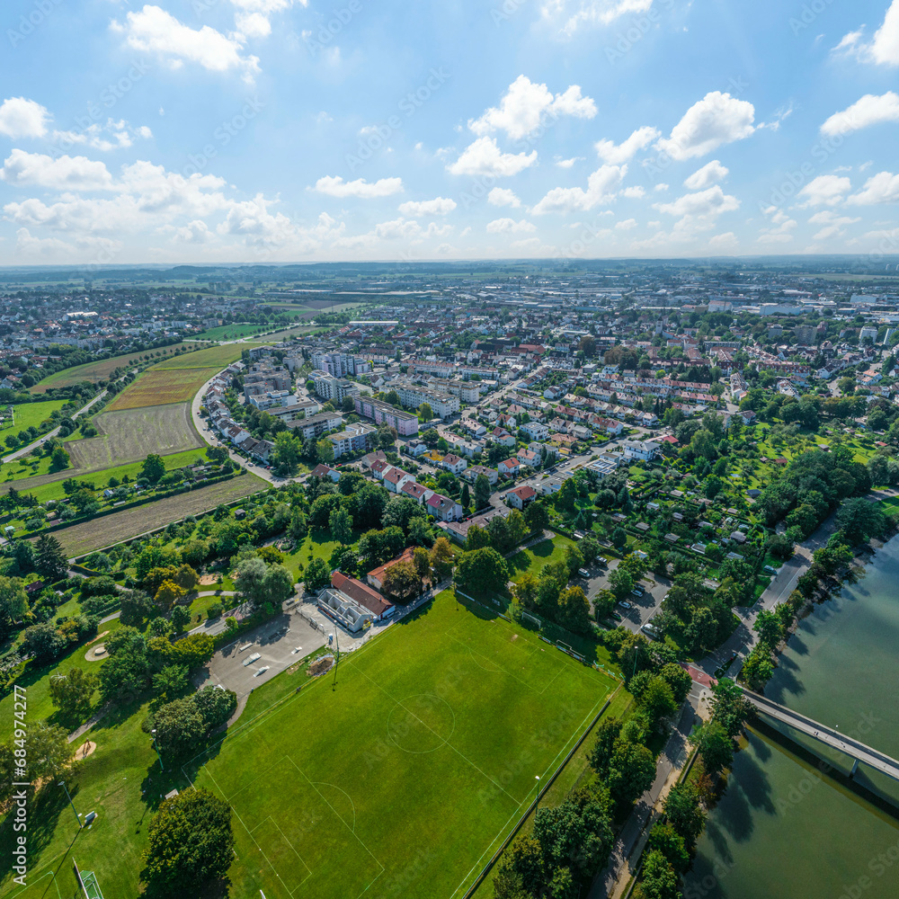 Neu-Ulm an der Donau - Ausblick zum Stadtteil Offenhausen
