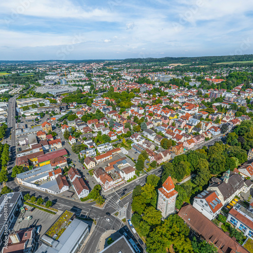 Ausblick auf Ravensburg in Oberschwaben, Blick zur nördlichen Innenstadt 