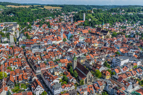 Ravensburg, ehemalige Reichsstadt und große Kreisstadt in Oberschwaben im Luftbild 